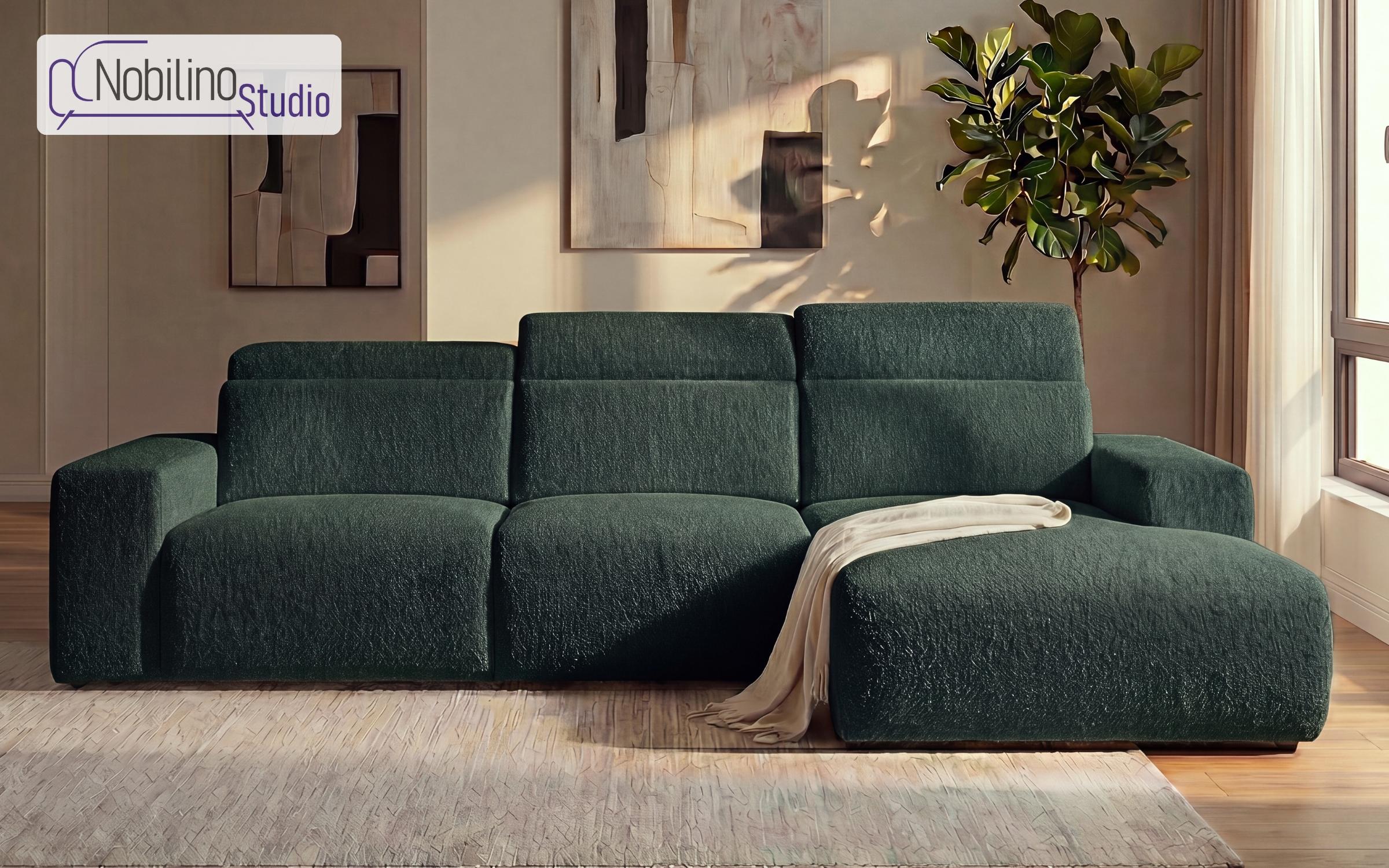 Extendable corner sofa Sorelo Euphoria, green  1
